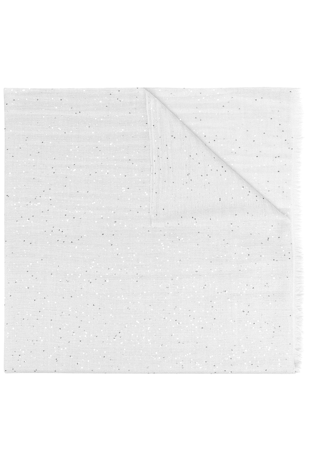 BRUNELLO CUCINELLI-Pailette Scarf - Bianco-BIANCO