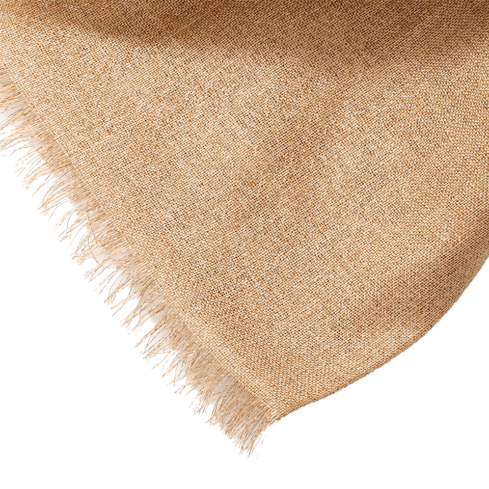 BRUNELLO CUCINELLI-Cashmere And Silk Lurex Scarf-CAMEL