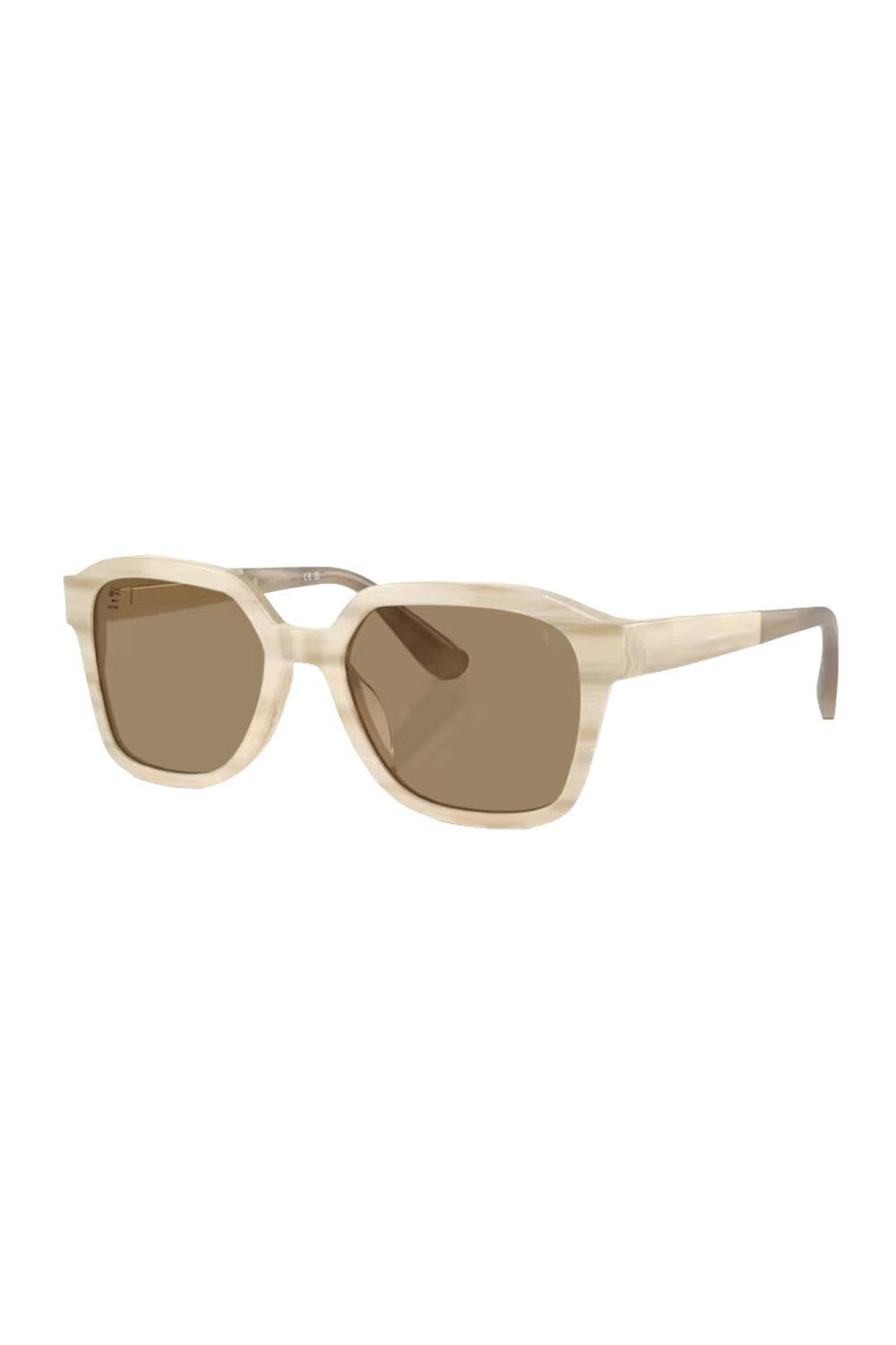 Geometric Sunglasses-CREAM-ACCESSORIESCARVES-BRUNELLO CUCINELLI