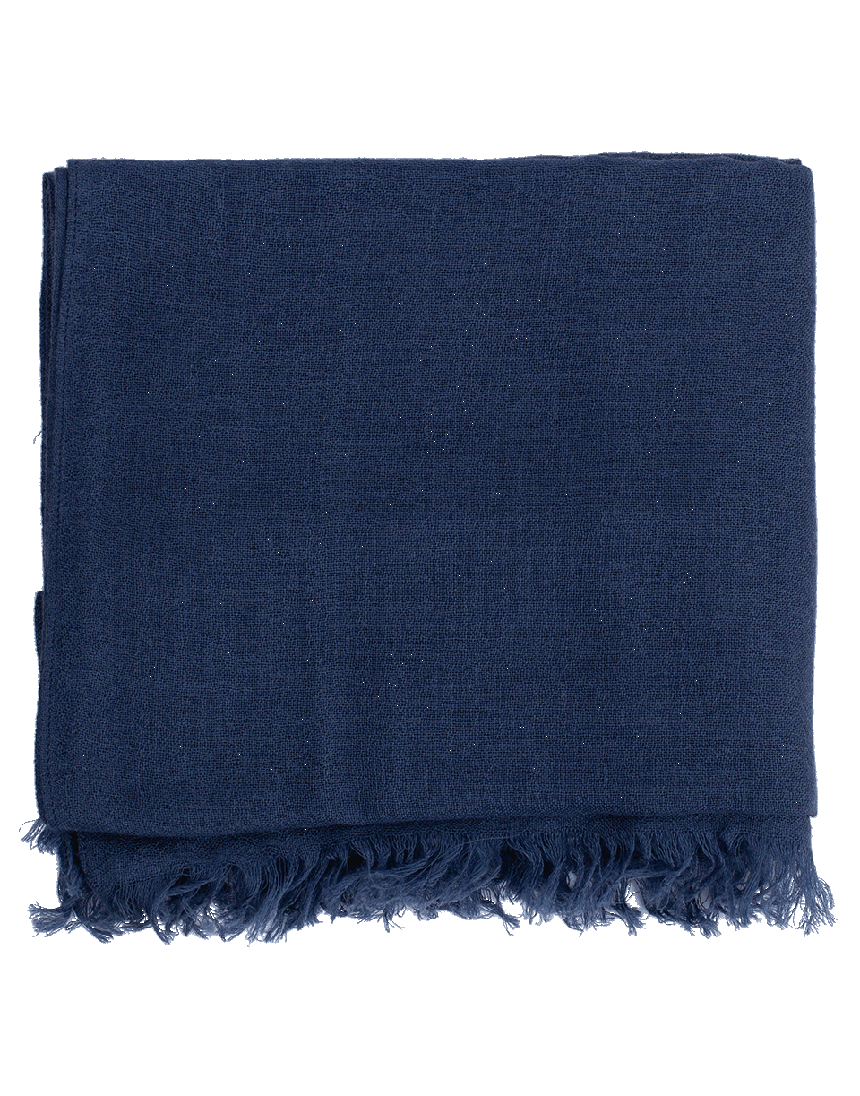 BRUNELLO CUCINELLI-Cashmere Silk Scarf-DEEPBLUE