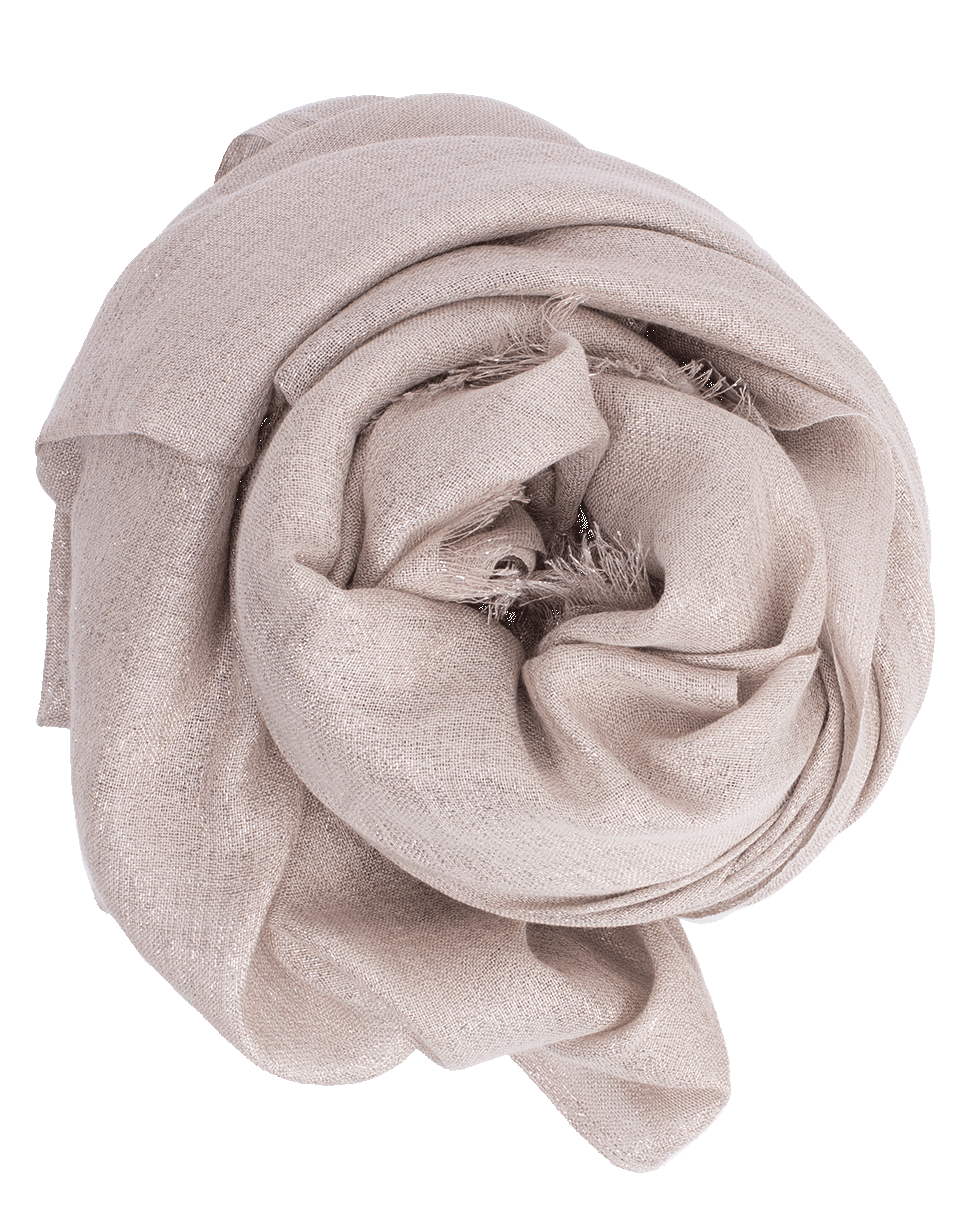 BRUNELLO CUCINELLI-Cashmere Silk Lurex Scarf-DESERT