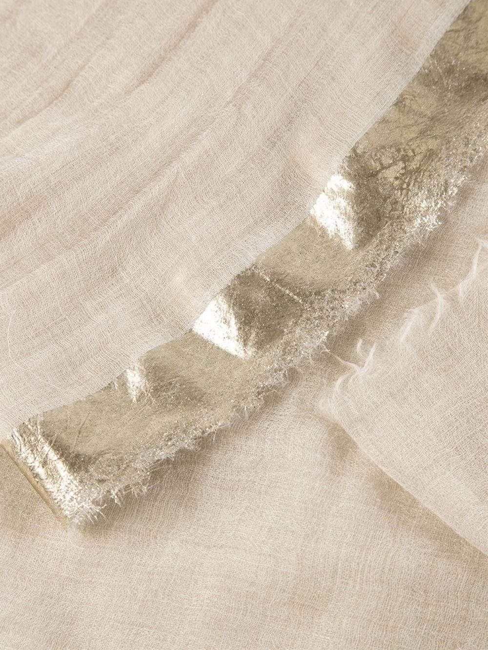 BRUNELLO CUCINELLI-Lame Border Cashmere Scarf-DSRT/VAN