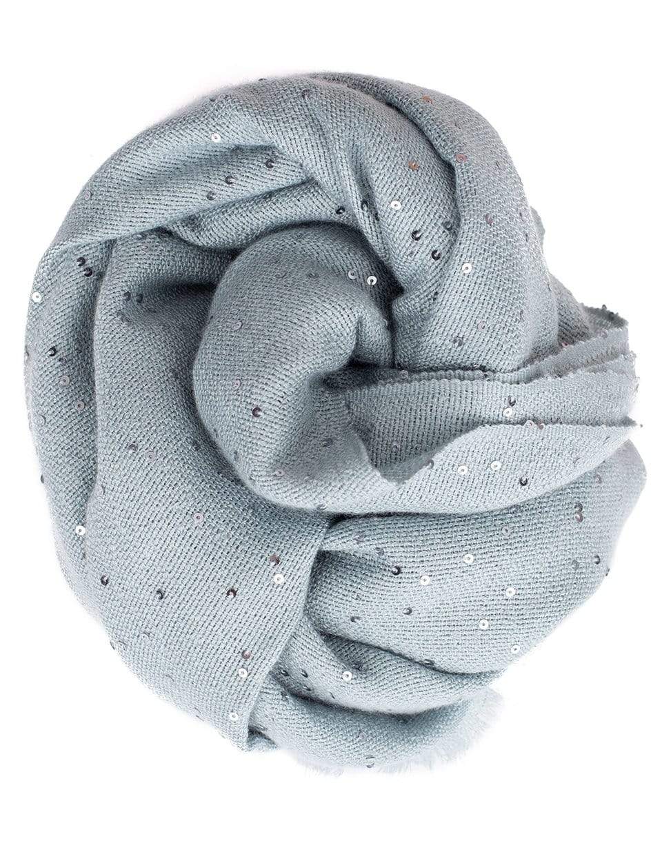 BRUNELLO CUCINELLI-Eucalyptus Cashmere Blend Scarf-EUCALYPT