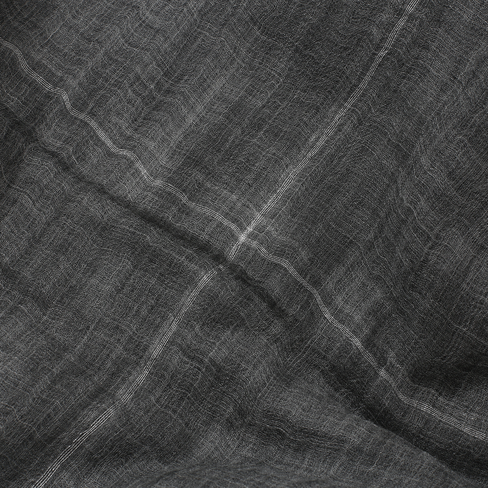 BRUNELLO CUCINELLI-Boiled Cashmere Windowpane Scarf-GREY