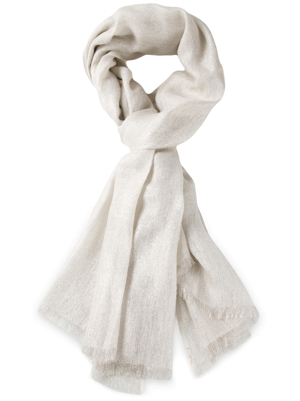 BRUNELLO CUCINELLI-Lurex Scarf-GREY
