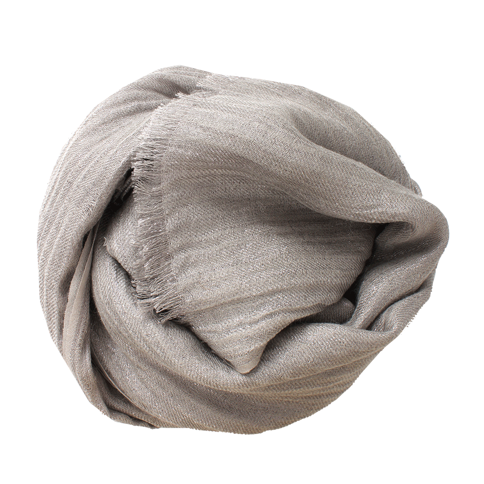 BRUNELLO CUCINELLI-Lurex Scarf-GREY