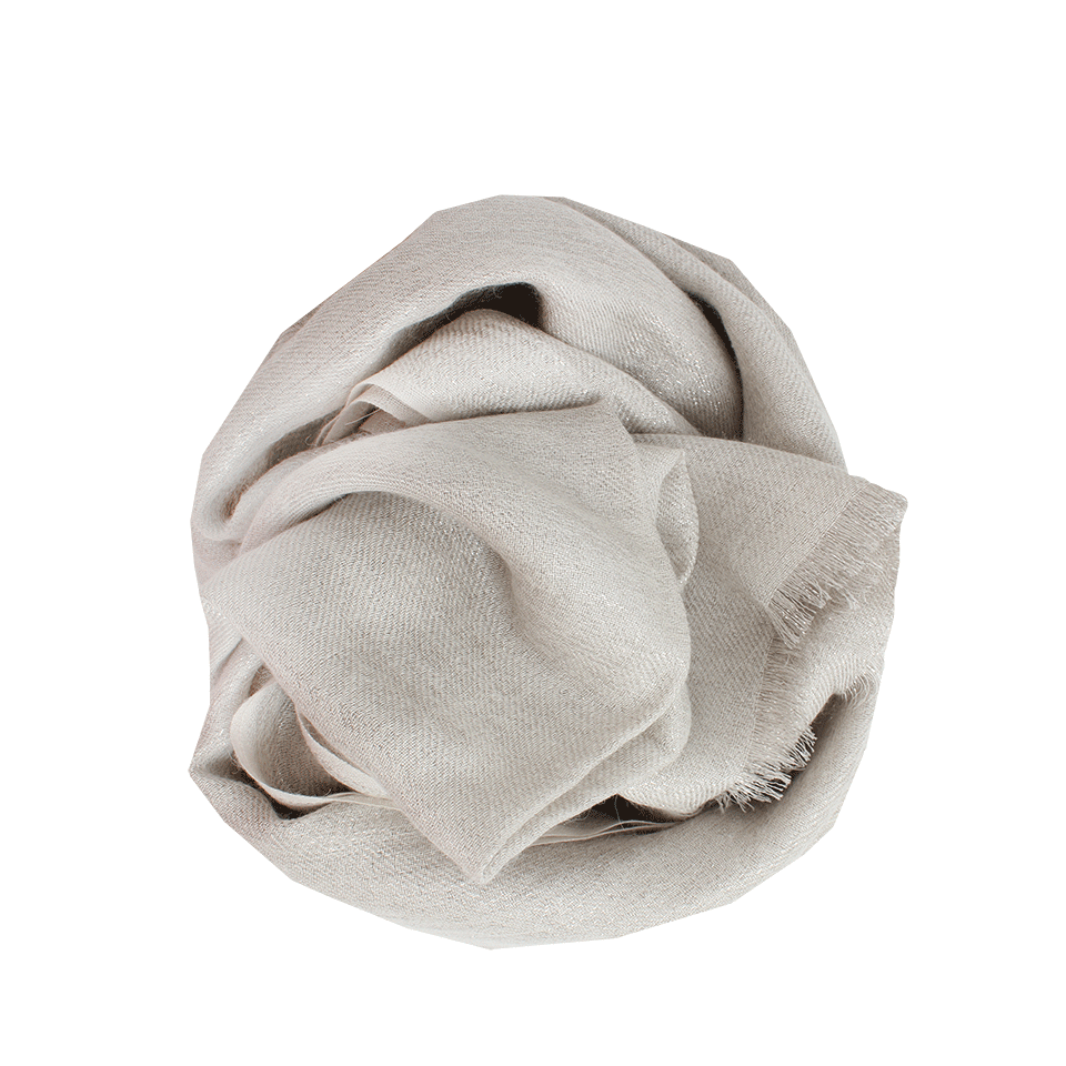BRUNELLO CUCINELLI-Lurex Scarf-GREY