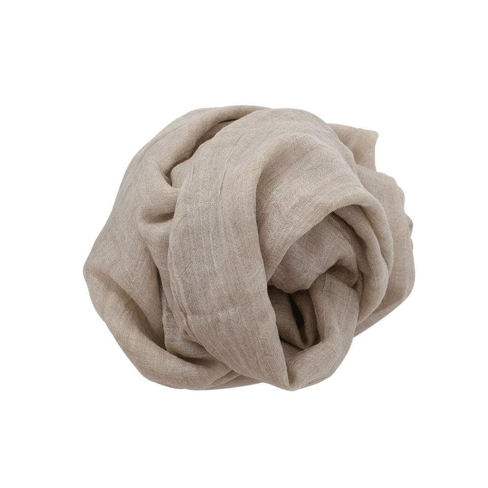 BRUNELLO CUCINELLI-Boiled Cashmere Windowpane Scarf-MARBLE
