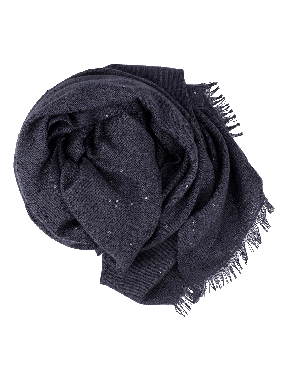 BRUNELLO CUCINELLI-Paillette Scarf-MIDNIGHT