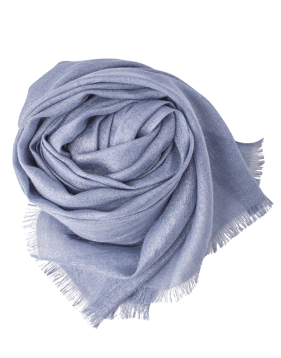 BRUNELLO CUCINELLI-Silk Lurex Scarf-MOONLIGT