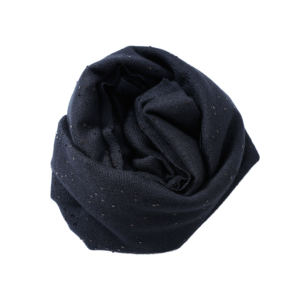 BRUNELLO CUCINELLI-Pailette Scarf-NAVY