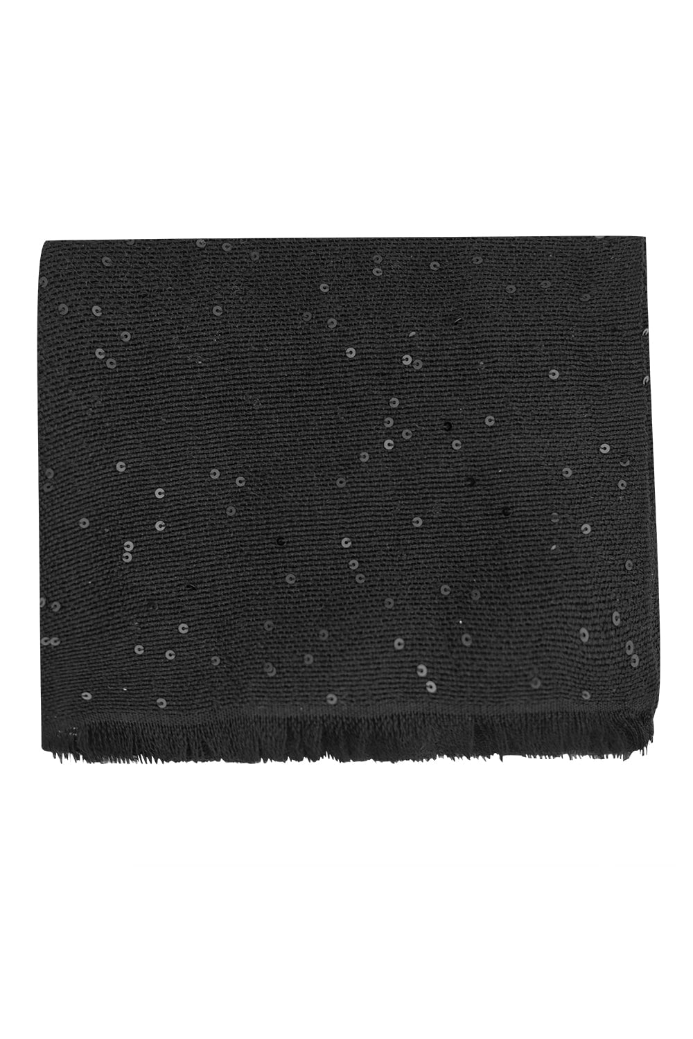 BRUNELLO CUCINELLI-Pailette Scarf - Nero-NERO
