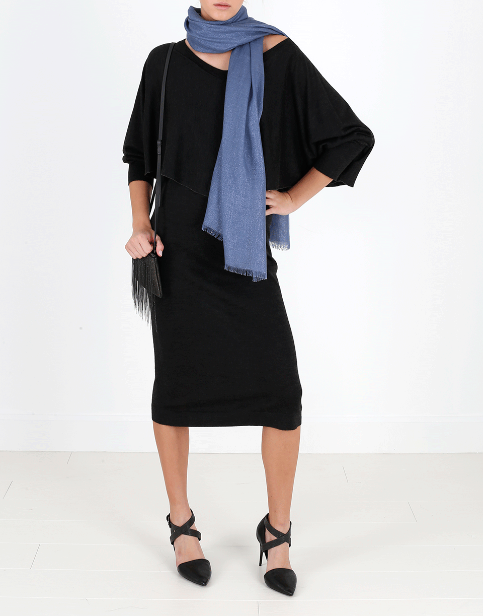 BRUNELLO CUCINELLI-Cashmere And Silk Lurex Scarf-OXFORD