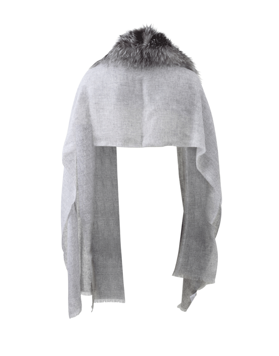 BRUNELLO CUCINELLI-Fox Embellished Scarf-PEARL