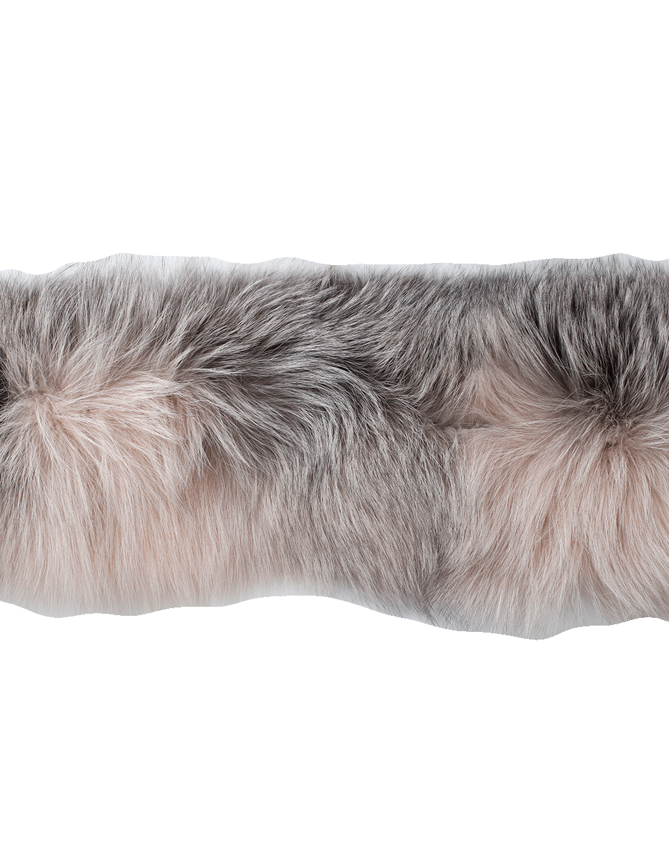 BRUNELLO CUCINELLI-Fox Fur Scarf-PINK/GRY