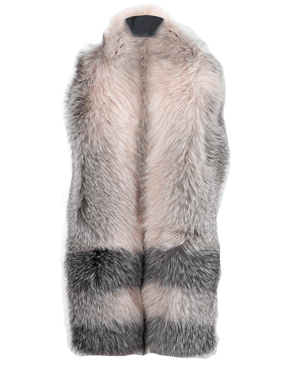BRUNELLO CUCINELLI-Fox Fur Scarf-PINK/GRY