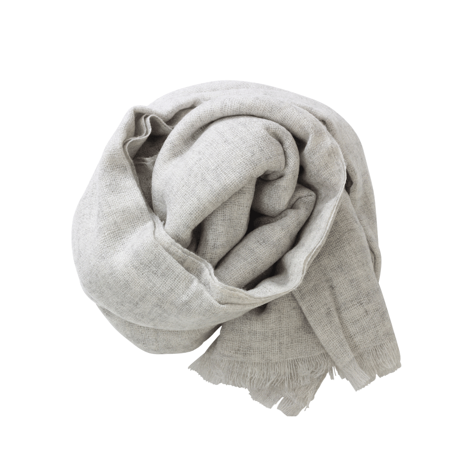BRUNELLO CUCINELLI-Cashmere Gauze Lame Scarf-VANILLA