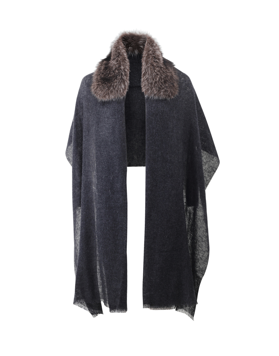 BRUNELLO CUCINELLI-Marmota Embellished Scarf-VOLCANO