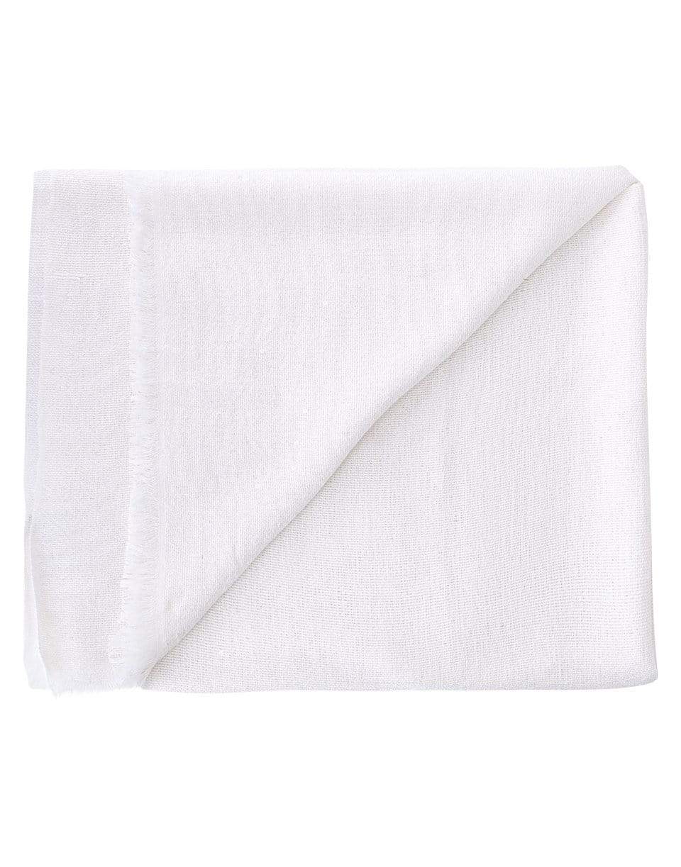 BRUNELLO CUCINELLI-White Cashmere Silk and Paillette Scarf-WHITE