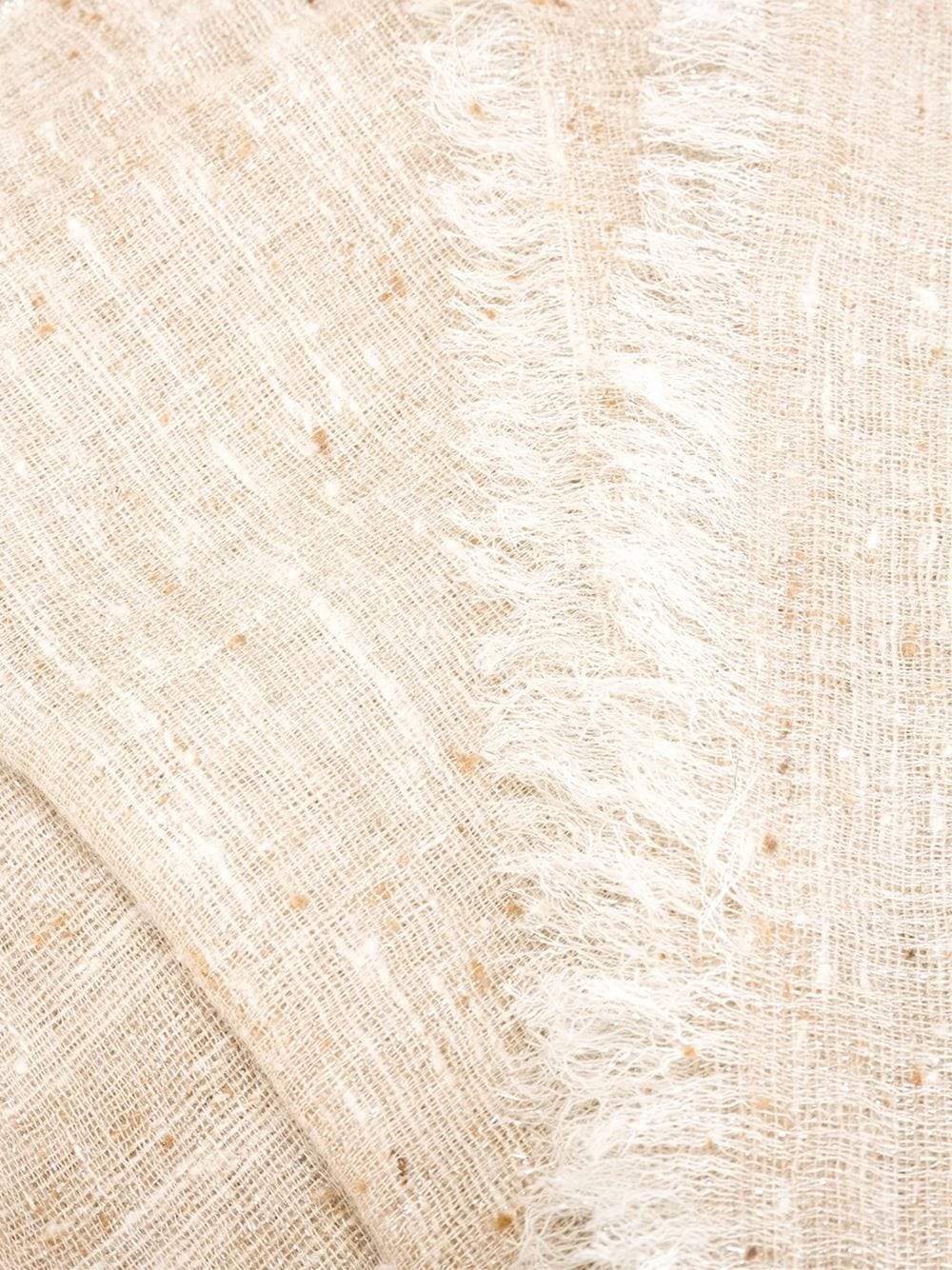 BRUNELLO CUCINELLI-Linen Sparkle Weave Scarf-BEIGE