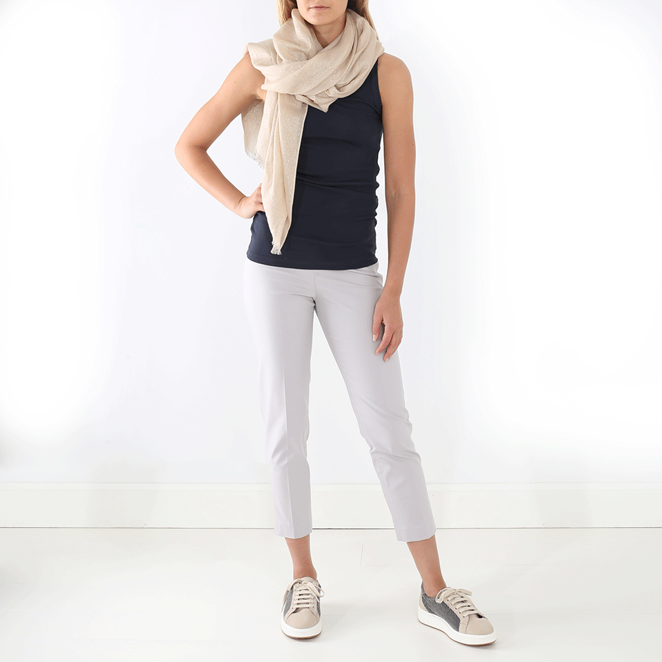 BRUNELLO CUCINELLI-Lurex Cashmere Scarf-HAZELNUT