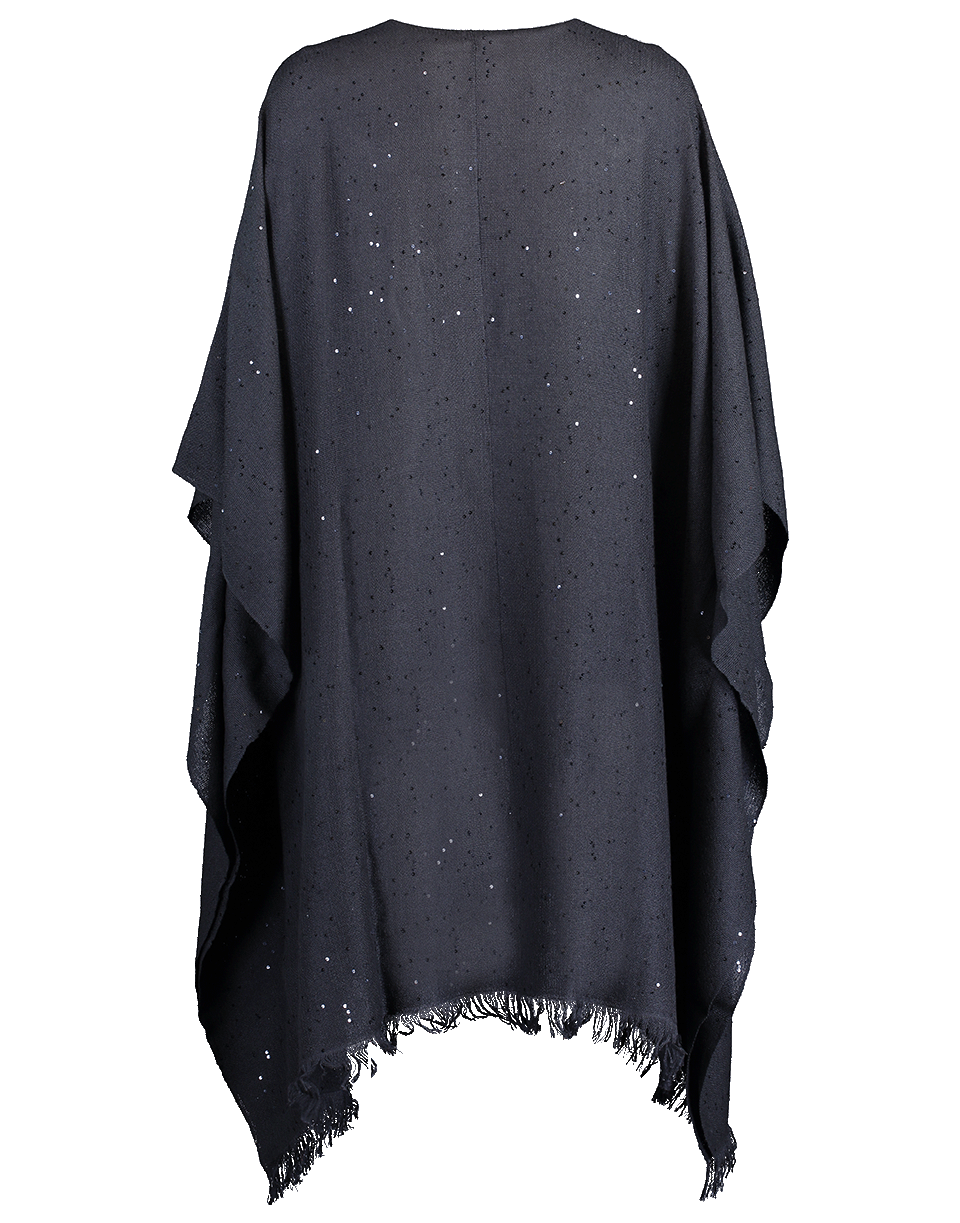 BRUNELLO CUCINELLI-Cashmere Open Poncho-MIDNIGHT