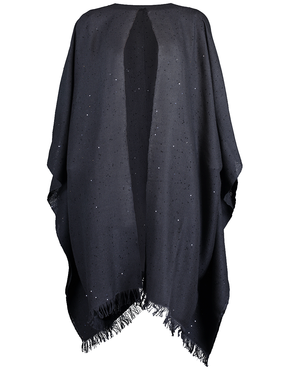 BRUNELLO CUCINELLI-Cashmere Open Poncho-MIDNIGHT