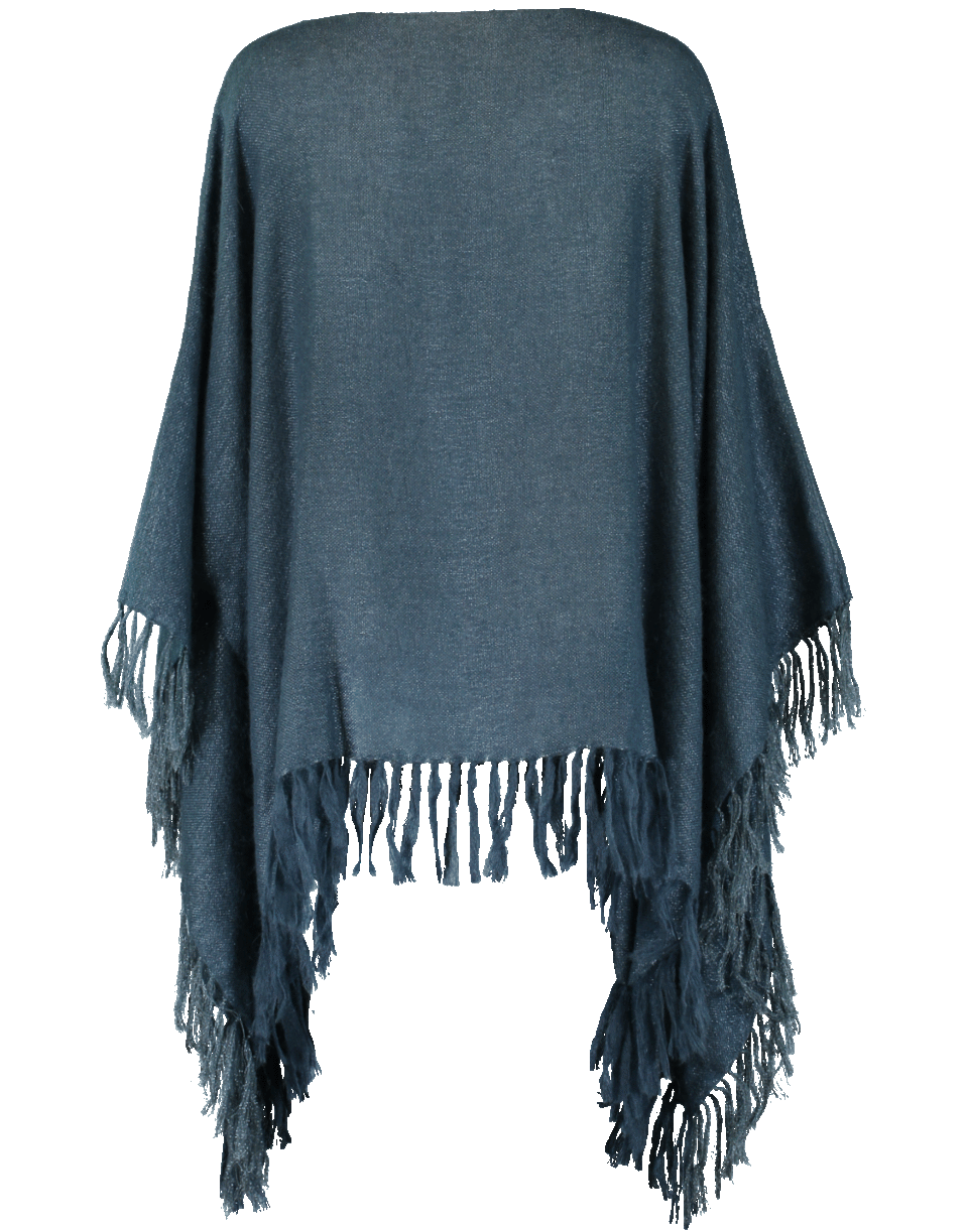 BRUNELLO CUCINELLI-Alpaca Lurex Poncho-PEACOCK