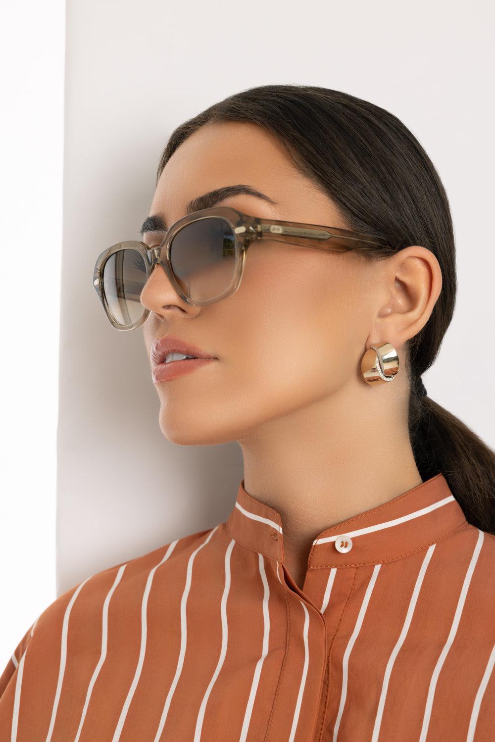 Pillow Gradient Sunglasses-IVORALMD-ACCESSORIESUNGLASSES-BRUNELLO CUCINELLI