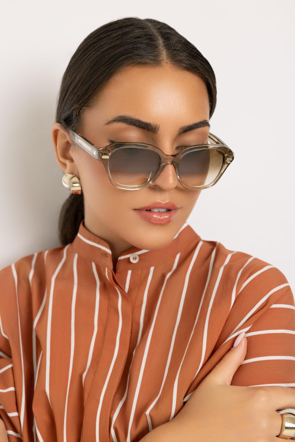 Pillow Gradient Sunglasses-IVORALMD-ACCESSORIESUNGLASSES-BRUNELLO CUCINELLI