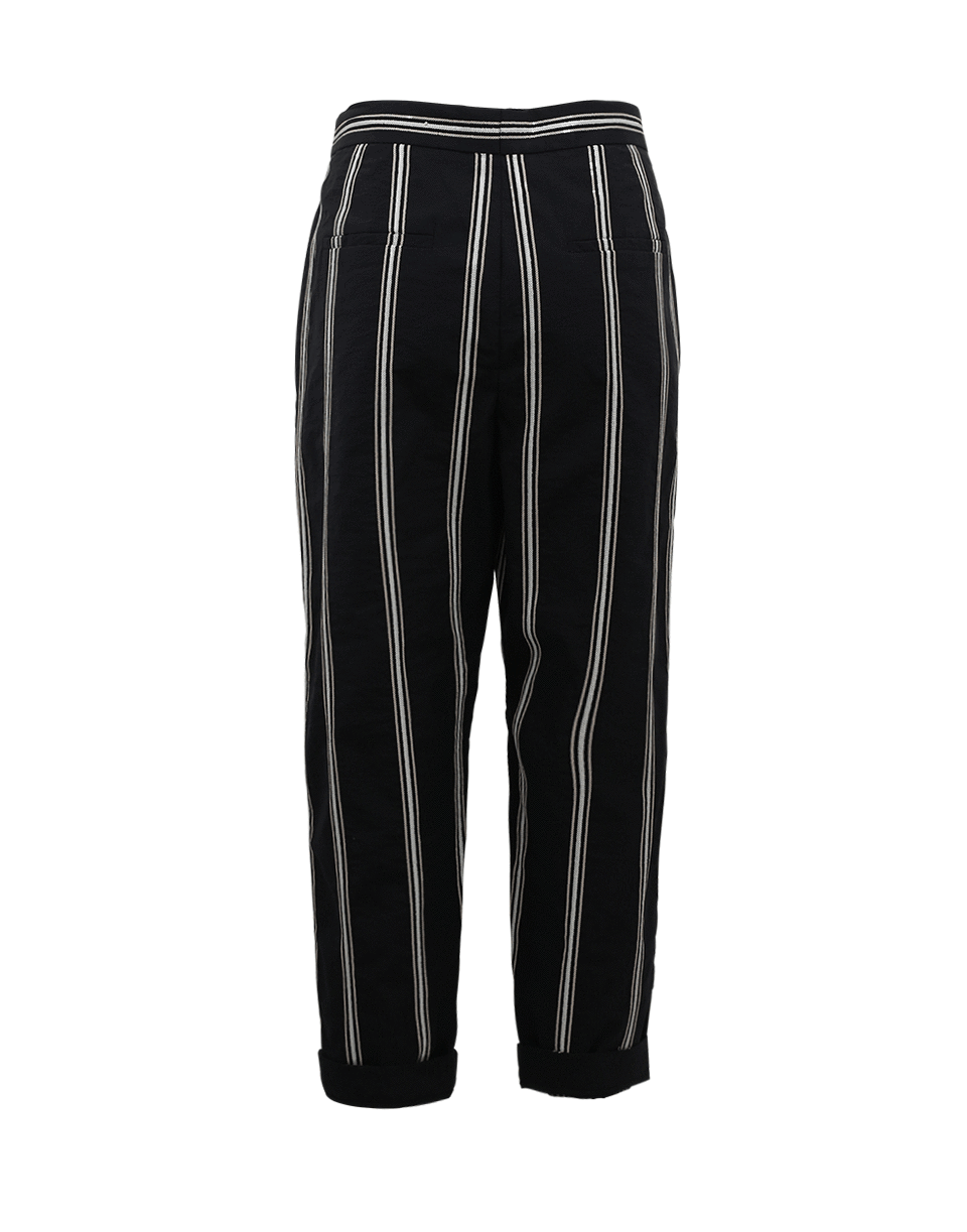 BRUNELLO CUCINELLI-Monili Striped Pant-BLACK