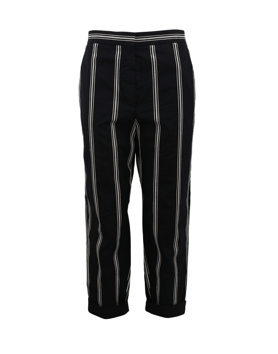 BRUNELLO CUCINELLI-Monili Striped Pant-BLACK