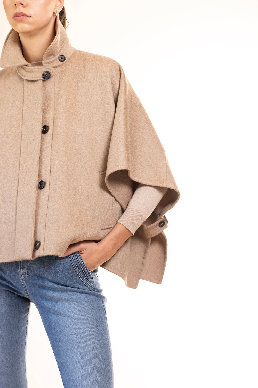 BRUNELLO CUCINELLI-Monili Trim Drape Jacket-
