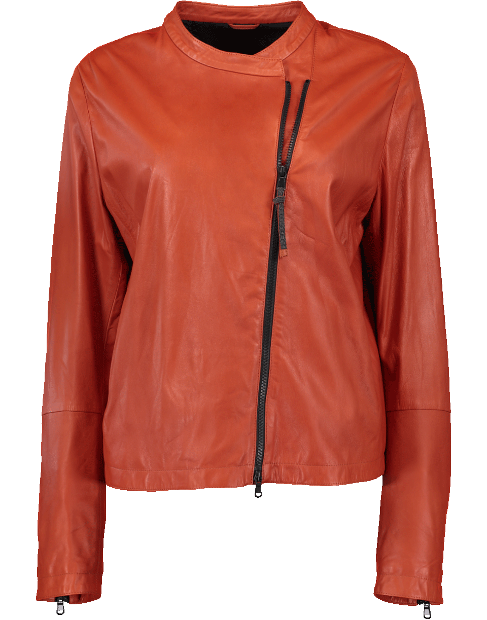BRUNELLO CUCINELLI-Glove Leather Jacket-