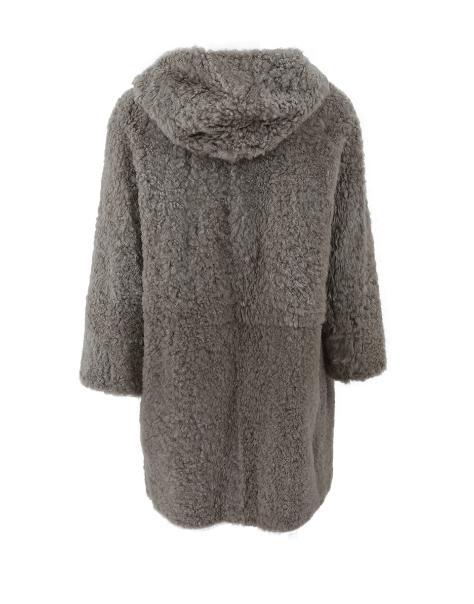 BRUNELLO CUCINELLI-Leather Shearling Coat-SEASALT