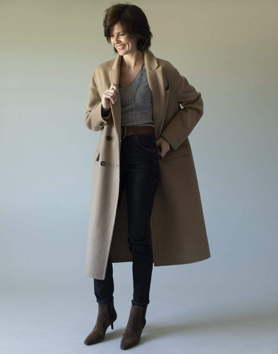 BRUNELLO CUCINELLI-Cashmere Double Breasted Coat-
