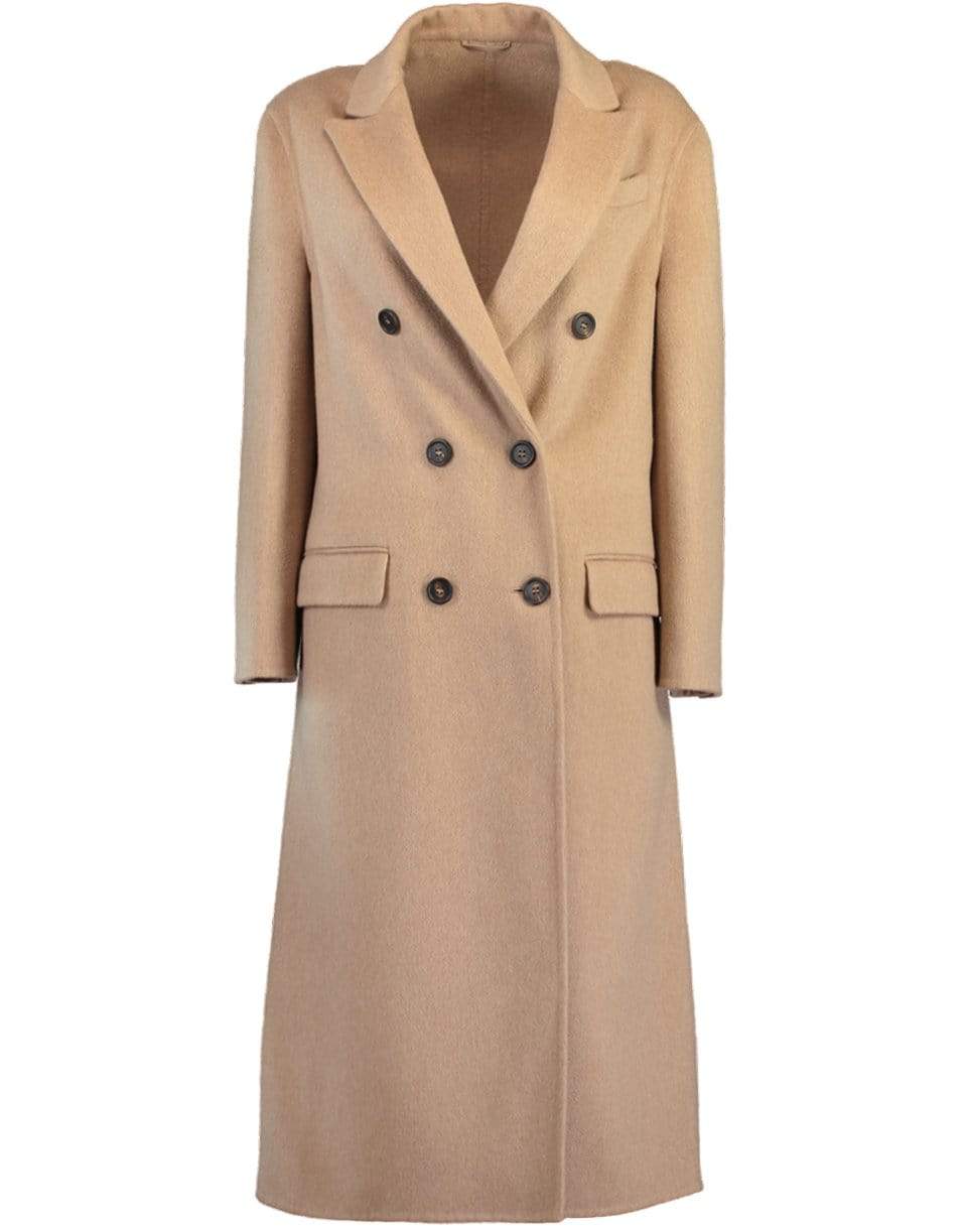 BRUNELLO CUCINELLI-Cashmere Double Breasted Coat-