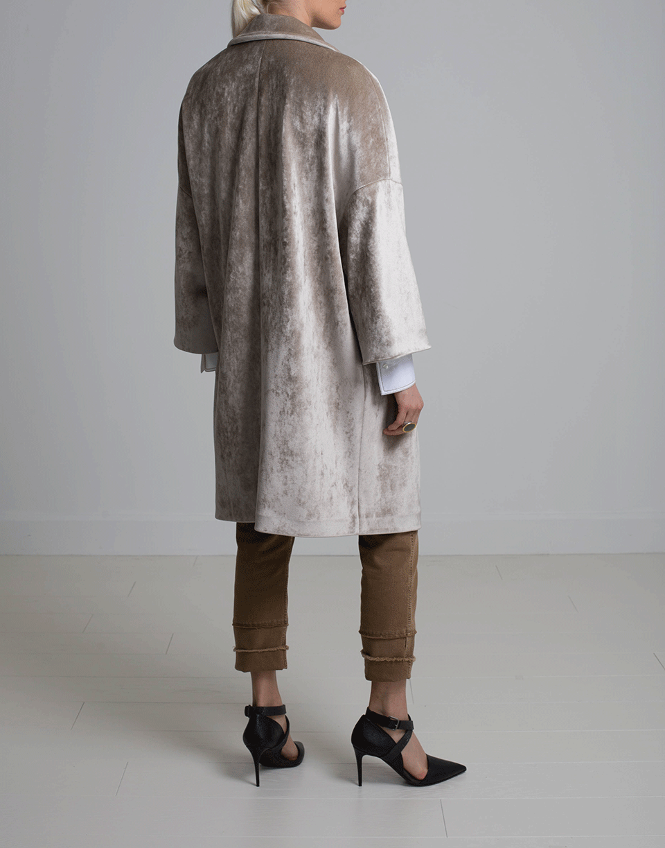 BRUNELLO CUCINELLI-Velvet Cocoon Coat-