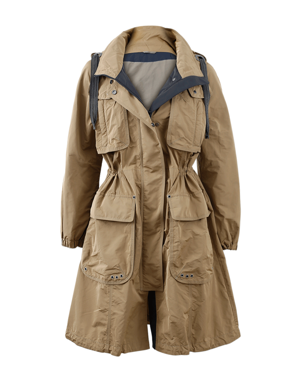 BRUNELLO CUCINELLI-Tafetta Cargo Coat-