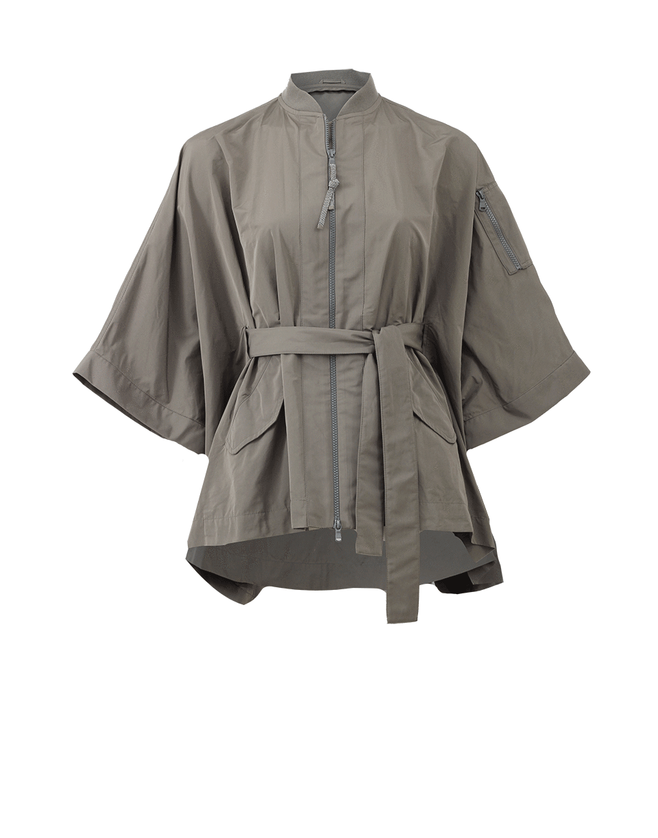BRUNELLO CUCINELLI-Taffeta Tie Waist Cape-