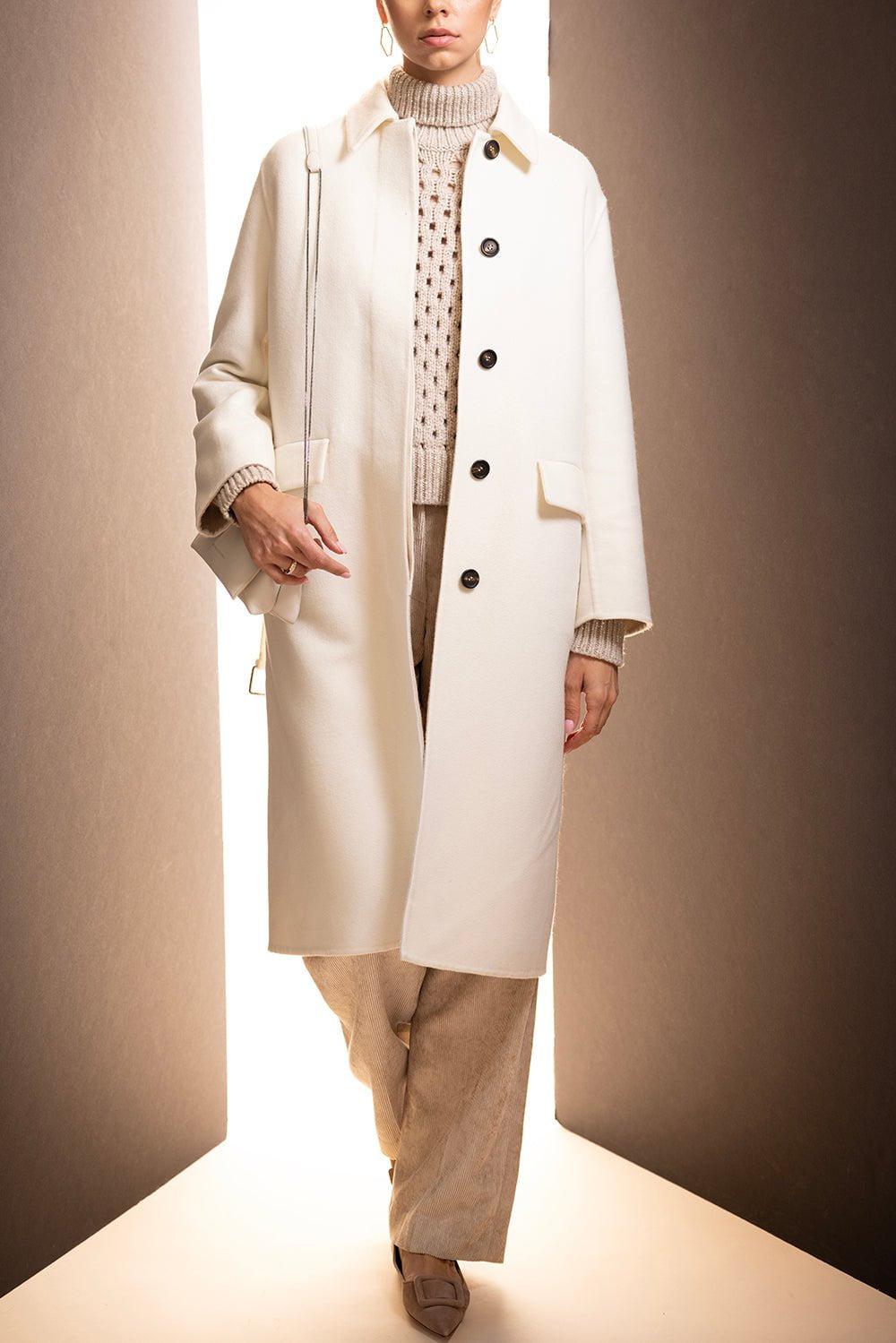 BRUNELLO CUCINELLI-Hand-Crafted Double Cloth Coat-PNMA/FTH