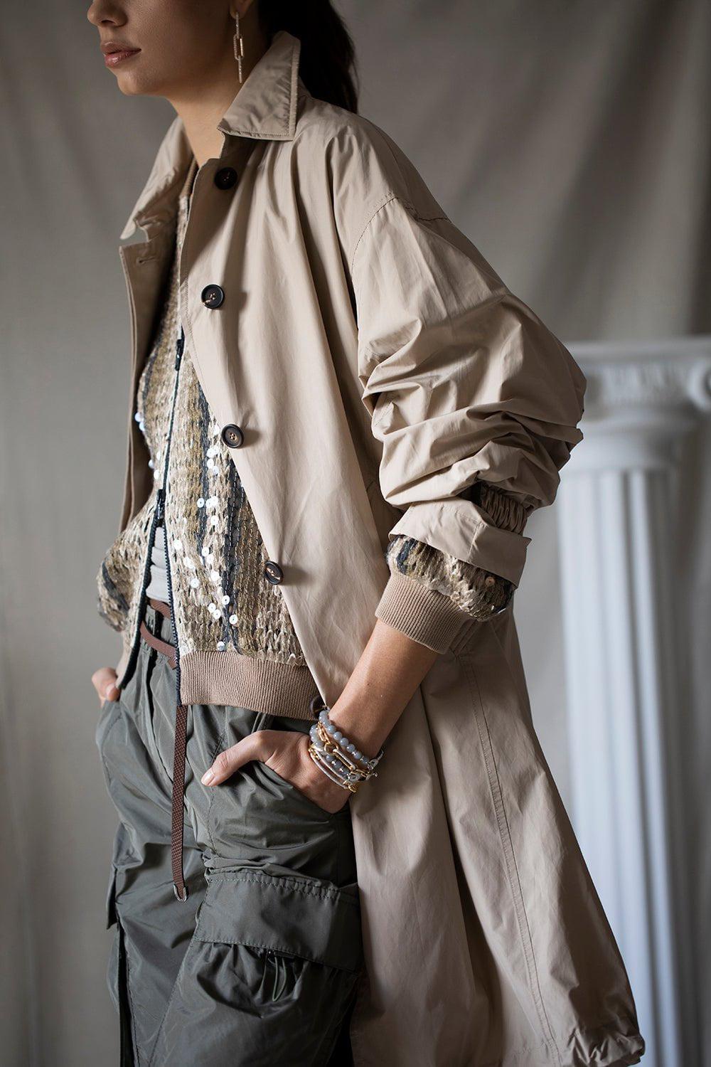 BRUNELLO CUCINELLI-Oversized Trench Coat-
