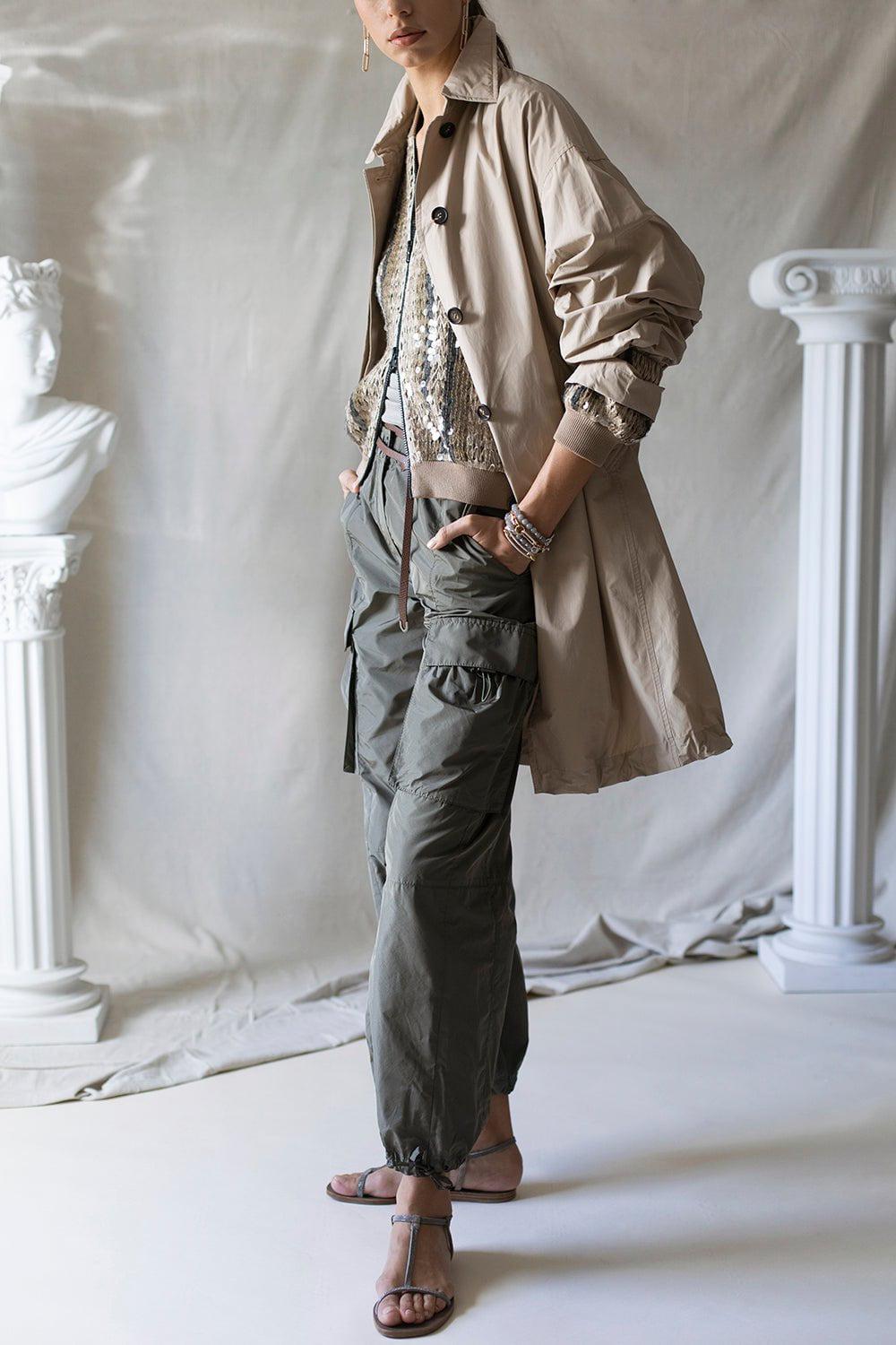 BRUNELLO CUCINELLI-Oversized Trench Coat-