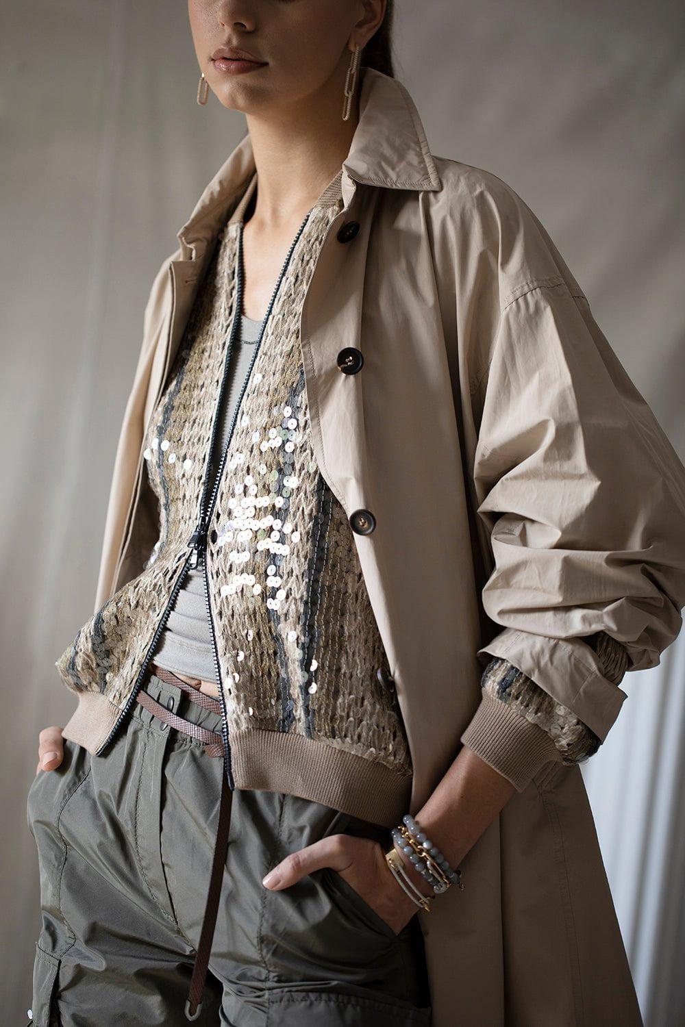 BRUNELLO CUCINELLI-Oversized Trench Coat-
