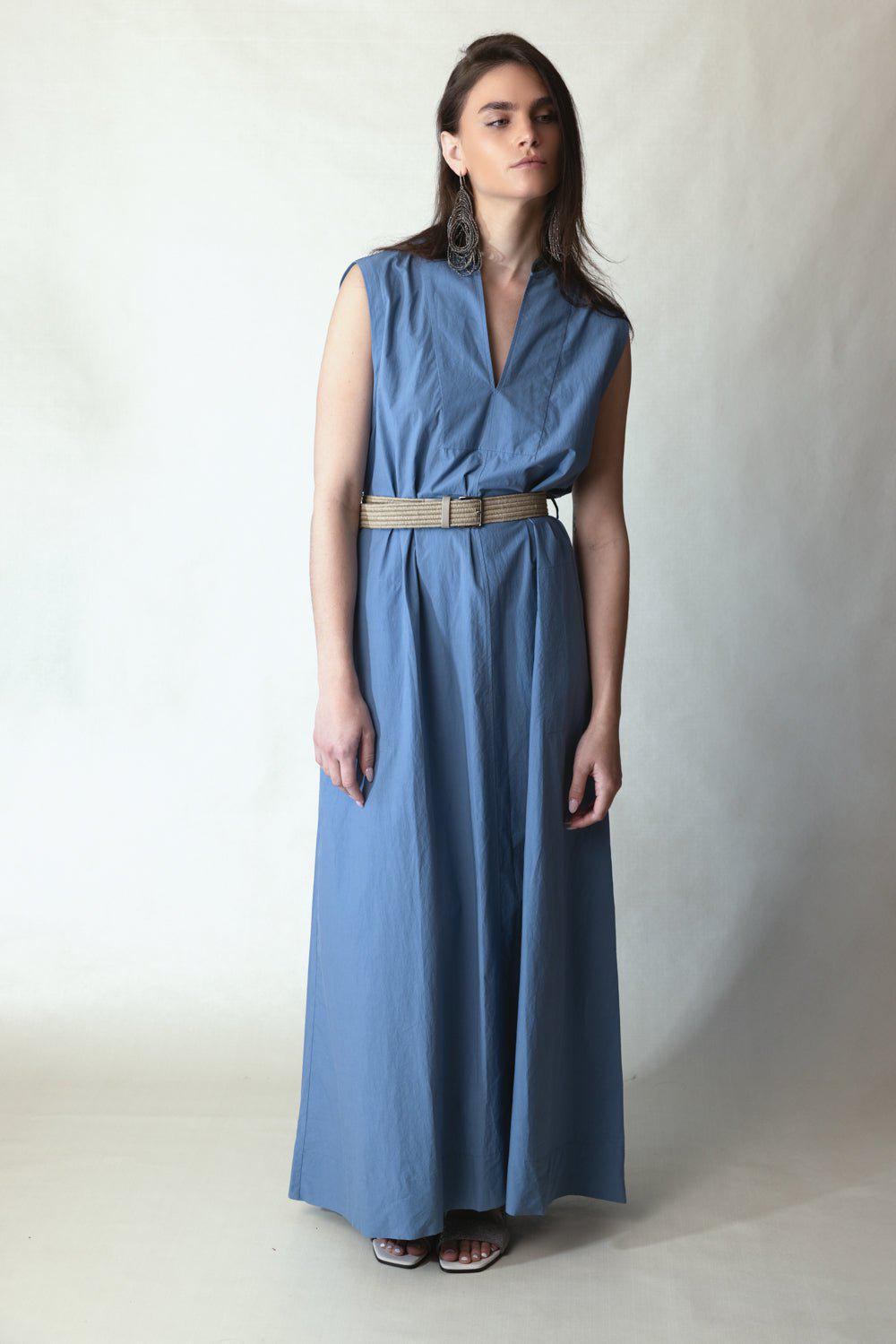 BRUNELLO CUCINELLI-Sleeveless Maxi Dress-