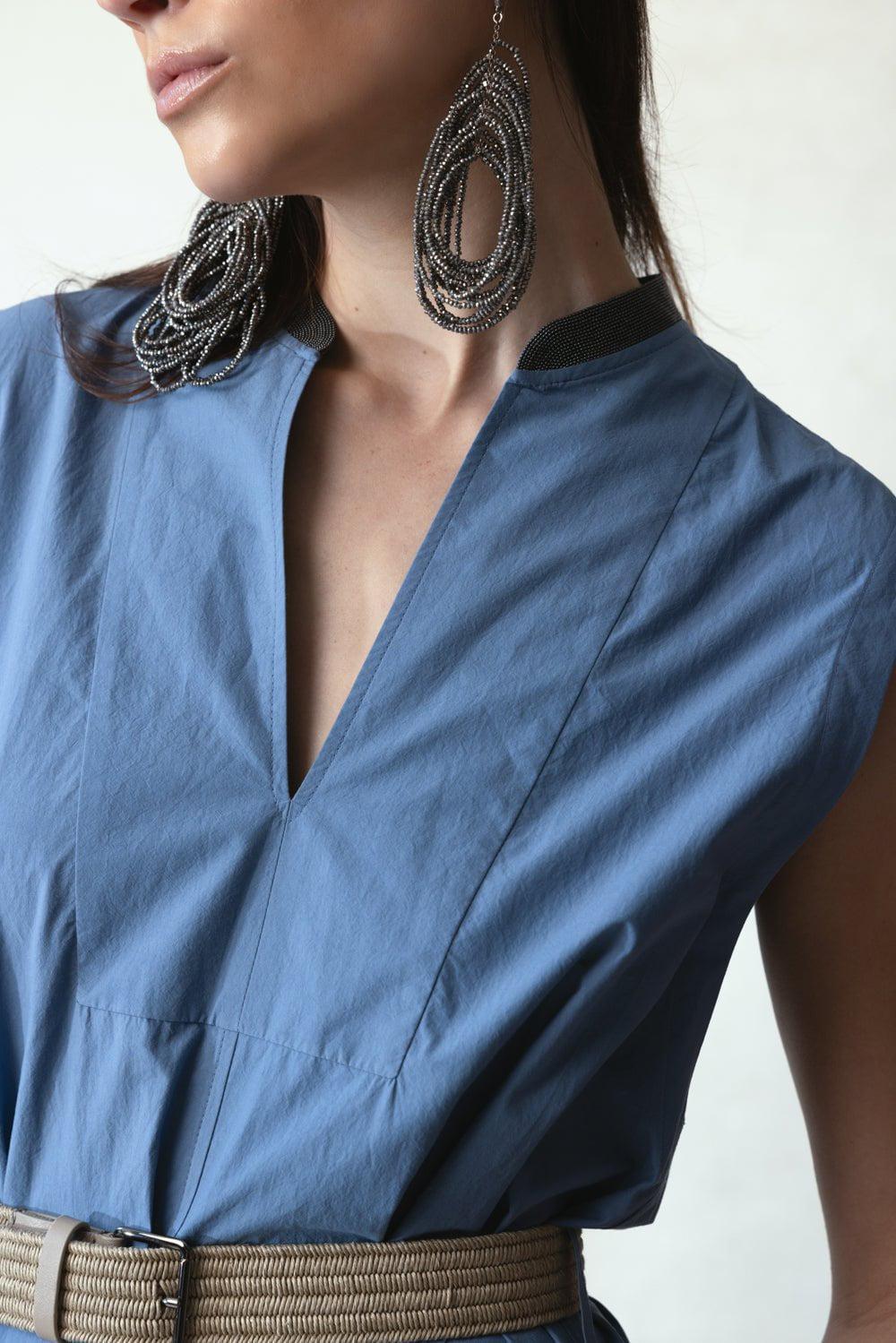 BRUNELLO CUCINELLI-Sleeveless Maxi Dress-