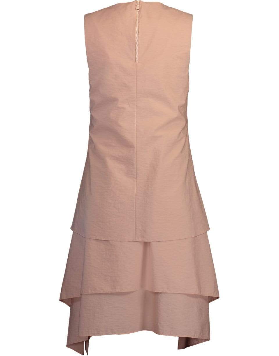 BRUNELLO CUCINELLI-Ash Rose Tiered Crewneck Mini Dress-