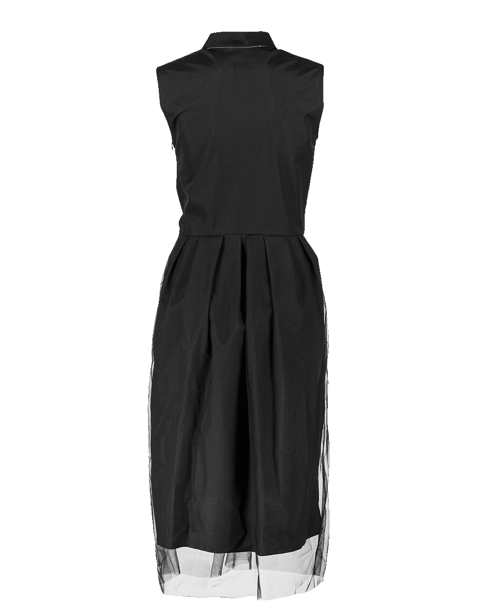 BRUNELLO CUCINELLI-Wrap Dress With Sheer Hem-