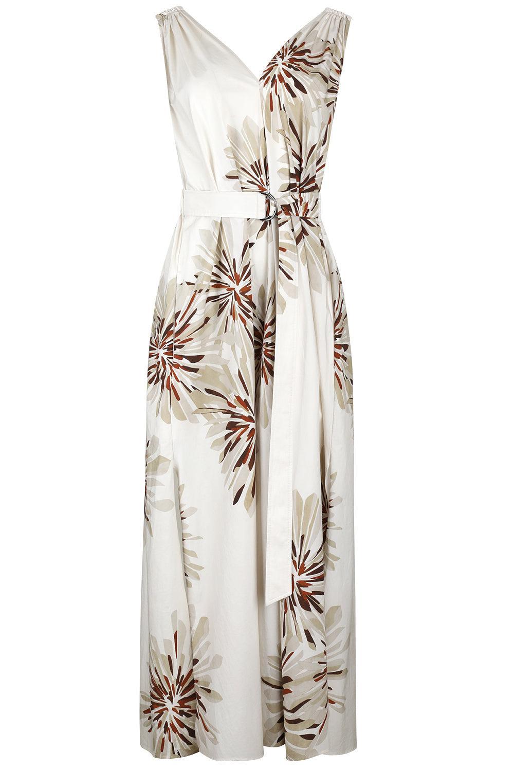 Abstract Dahlia Dress-BROWN-XS-CLOTHINGDRESSCASUAL-BRUNELLO CUCINELLI