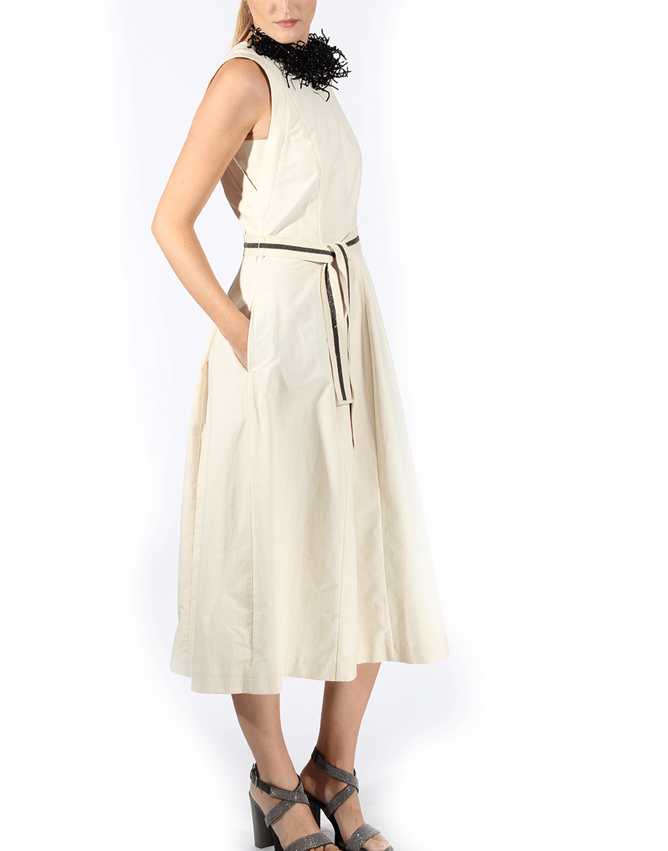 BRUNELLO CUCINELLI-Dress With Monili Belt-